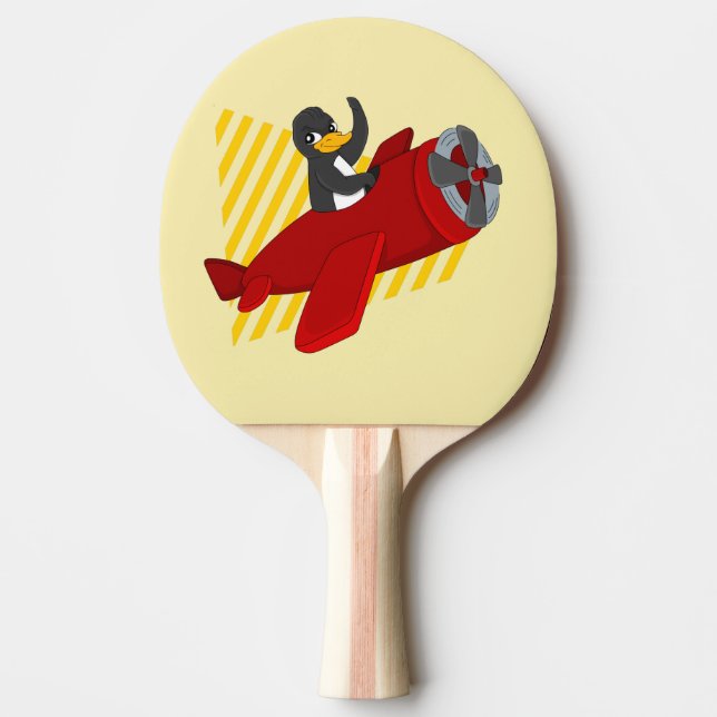 Raquete De Ping Pong Cartoon pingue-pongue voador (Frente)
