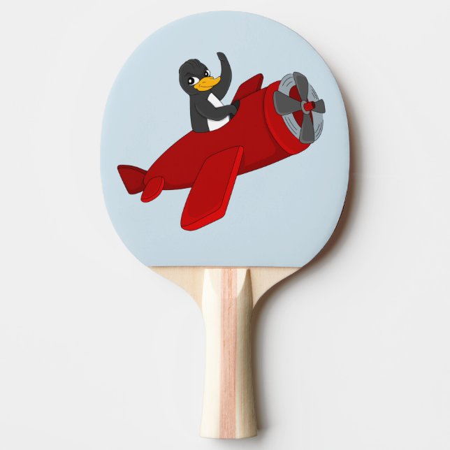 Raquete De Ping Pong Cartoon pingue-pongue voador (Frente)
