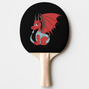 Raquete De Ping Pong Cartoon Red Dragon