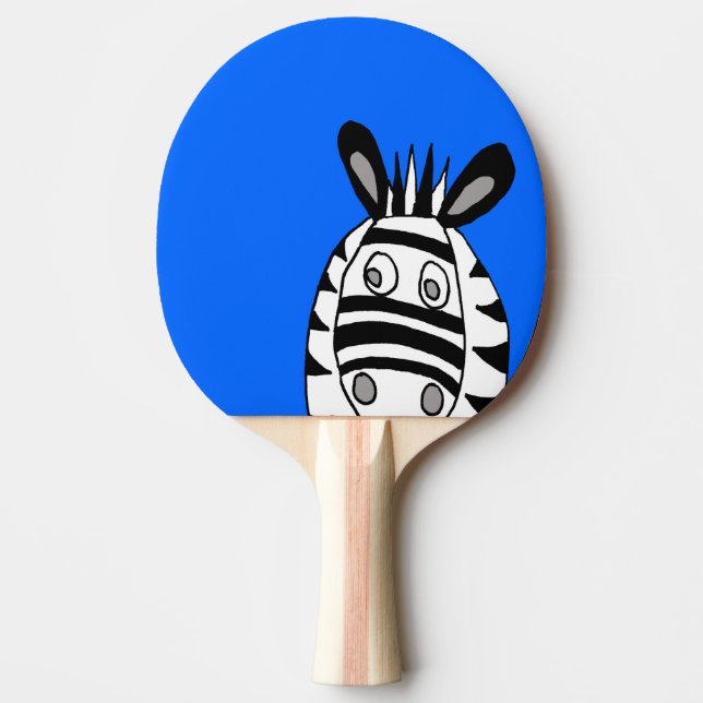 Raquete De Ping Pong cartoon zebras pingue-pongue (Frente)