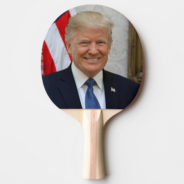 Raquete De Ping Pong Casa Branca do Presidente Americano Donald Trump (Frente)