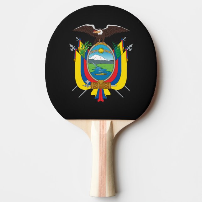 Raquete De Ping Pong Casaco de armas equatoriana (Frente)