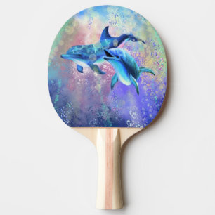 Raquete De Ping Pong Casal de golfinhos - Lindo