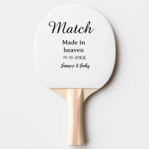 Raquete De Ping Pong Casamento feito no céu adicionar nome data caligra