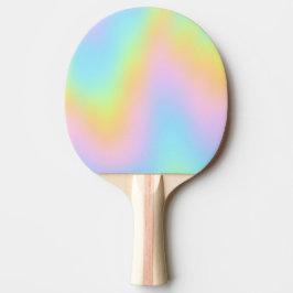 Raquete De Ping Pong Casamento magnífico do Pastel Rainbow