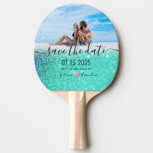 Raquete De Ping Pong Casamento Salvar a Data Convite