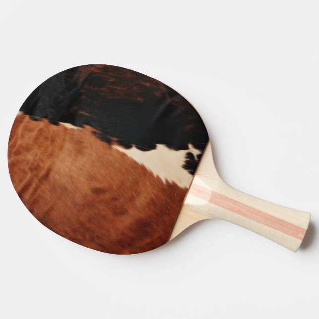 Raquete De Ping Pong Castanho Negro Sudoeste Faux Cowhide (Lateral)