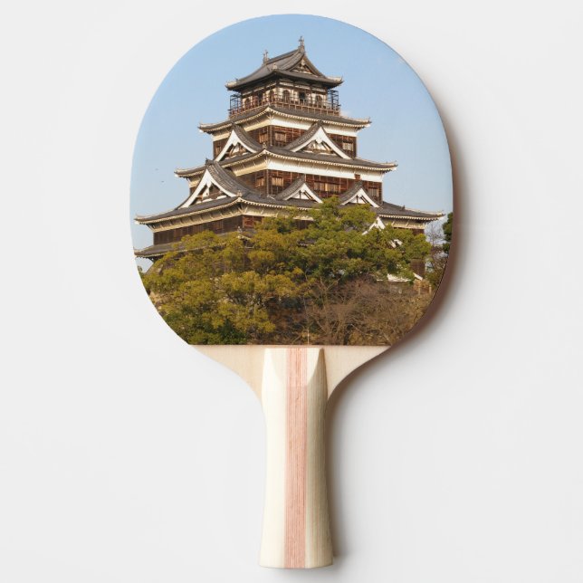 Raquete De Ping Pong Castelo de Hiroshima 広 島 城, Hiroshima, Japão (Frente)