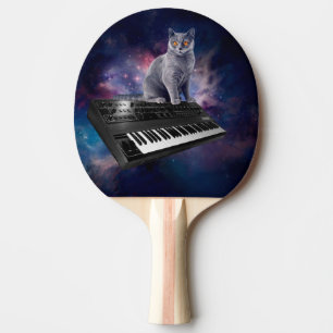 Raquete De Ping Pong Cat no sintetizador no espaço