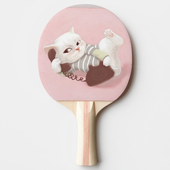 Raquete De Ping Pong Cat no telefone (Frente)