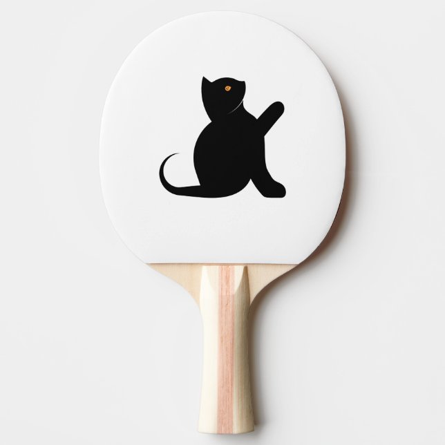 Raquete De Ping Pong Cat Say Hello (Frente)