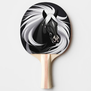 Raquete De Ping Pong Cavalo Preto Magnífico