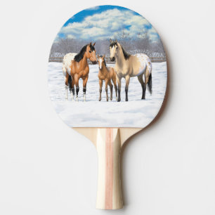 Raquete De Ping Pong Cavalos Appaloosa De Casca Neve