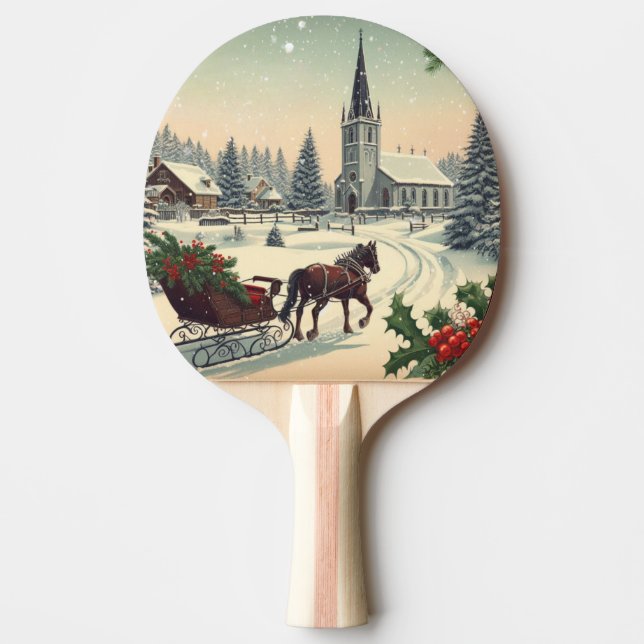 Raquete De Ping Pong Cena Classic/Natais vintages (Frente)
