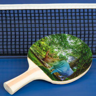 Raquete De Ping Pong Cenário tropical exuberante do rinoceronte Slipper