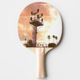 Raquete De Ping Pong Cenário Urbano Rústico Cidade Trilhos Dois