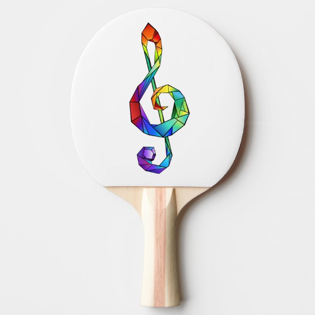 Raquete De Ping Pong Cérebro de chave musical arco-íris (Frente)