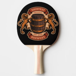 Raquete De Ping Pong Cerveja Personalizada De Carvalho De Leão Vintage