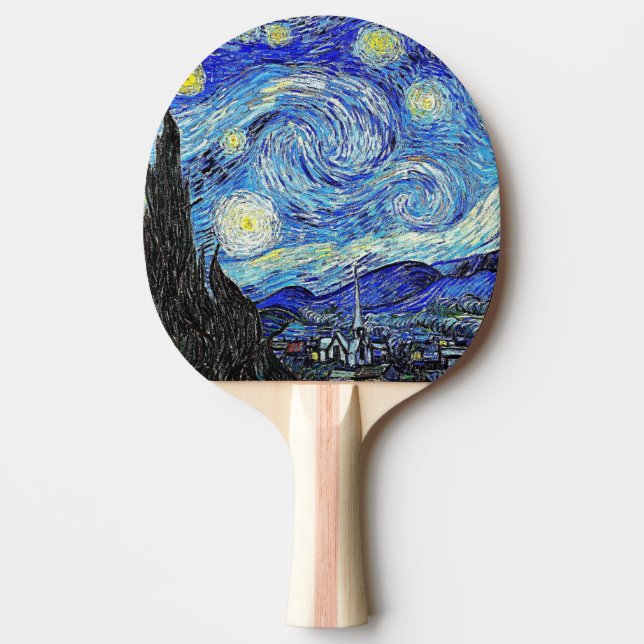 Raquete De Ping Pong Céu Antigo Noite Estrelada (Frente)