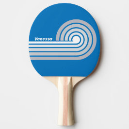 Raquete De Ping Pong Céu Azul Nublado Ondas com Nome