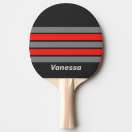 Raquete De Ping Pong Céu Tempestuoso Retrô Através da Faixa com Nome