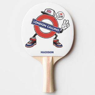 Raquete De Ping Pong Chamada London de Nome Personalizado