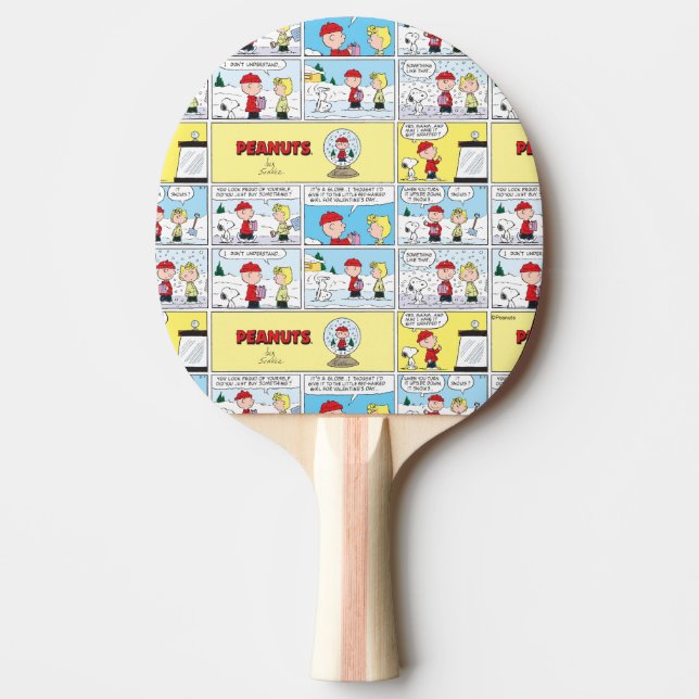 Raquete De Ping Pong Charlie Brown | Globo de Neve (Frente)