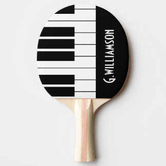 Raquete De Ping Pong Chaves para Piano Musical | Adicione seu nome
