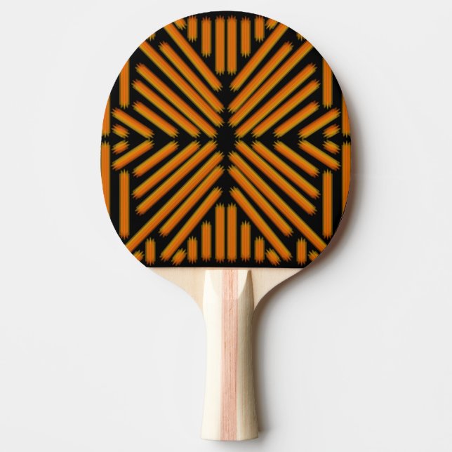 Raquete De Ping Pong Cheesy Noodle Doodle Art Symmetrical Lined Pattern (Frente)