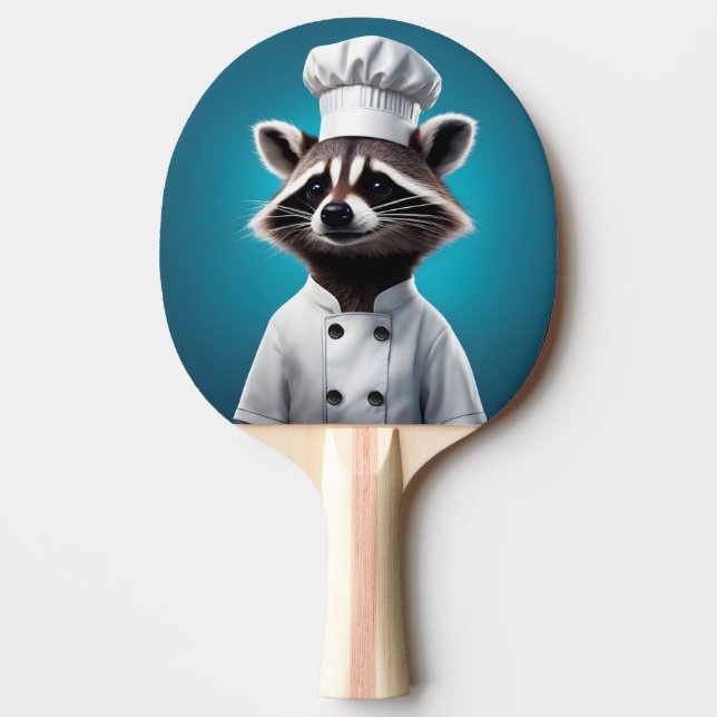 Raquete De Ping Pong Chef Raccoon (Frente)