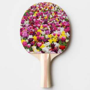 Raquete De Ping Pong cheio de tulipas