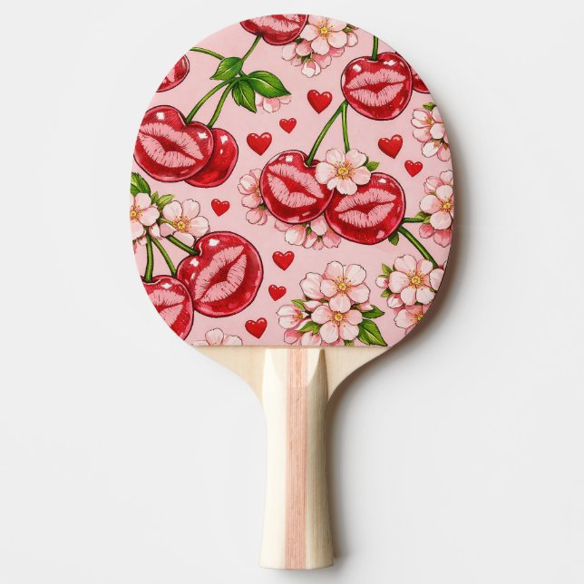 Raquete De Ping Pong Cherry Kiss Ping Pong Paddle (Frente)