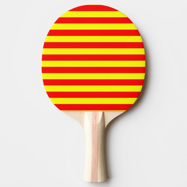 Raquete De Ping Pong china kyrgyzstan spain flag stripes red yellow pat (Frente)