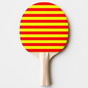 Raquete De Ping Pong china quirguistão espanha bandeira listras vermelh