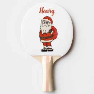 Raquete De Ping Pong Chinelos de Natal do Papai Noel Personalizado