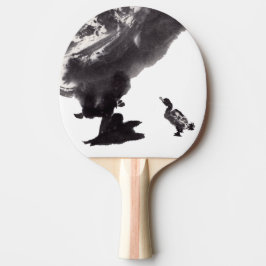 Raquete De Ping Pong Chinesische Tuschekunst mit Entenmotiv