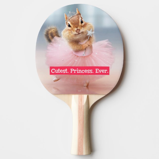 Raquete De Ping Pong Chipmunk Ballerina bonito no Dance Studio (Frente)