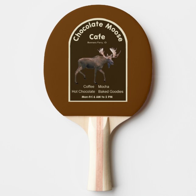 Raquete De Ping Pong Chocolate Moose Café (Frente)