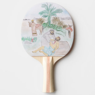Raquete De Ping Pong Christian Trabalho de arte O bom samaritano