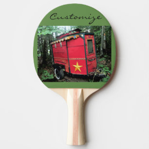 Raquete De Ping Pong Cigarro vermelho personalizado, minúsculo caravan
