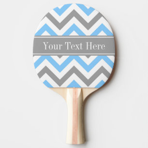 Raquete De Ping Pong Cinza Azul-Céu Branco Wht LG Chevron Cinza Nome Mo