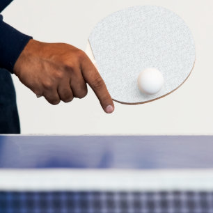 Raquete De Ping Pong Cinza Claro Floral Geométrico Padrão Moderno de