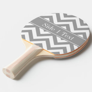 Raquete De Ping Pong Cinza Dk White LG Chevron Dk Cinza Nome Monograma