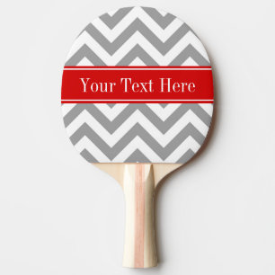 Raquete De Ping Pong Cinza Dk White LG Chevron Red Name Monograma