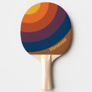 Raquete De Ping Pong Círculo de Argila Seca ao Sol com Faixa e Nome