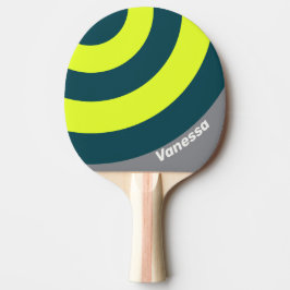 Raquete De Ping Pong Círculo de Nuvem de Tempestade Retro com Faixa e N