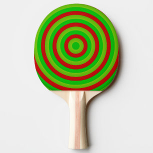 Raquete De Ping Pong Círculos Concentrados Coloridos Ping Pong Bat