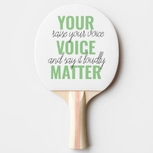 Raquete De Ping Pong Citação de Motivação de Sua Matéria de Voz Ve