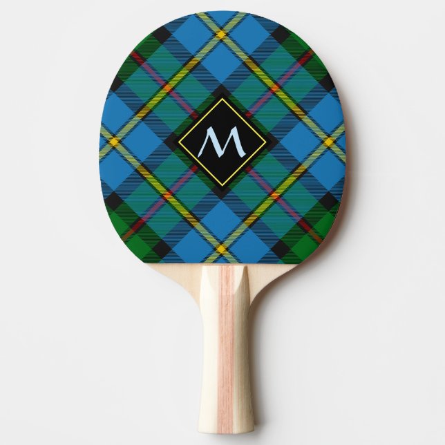 Raquete De Ping Pong Clan MacLeod caçando Tartan (Frente)