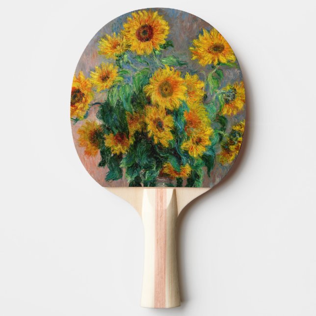 Raquete De Ping Pong Claude Monet - Buquê de Sunflower (Frente)